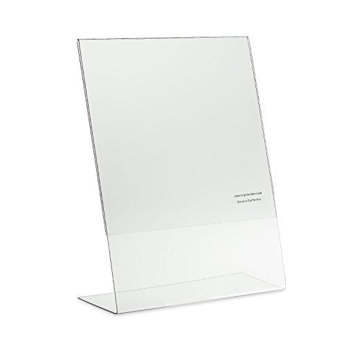 Source One 8.5 x 14 Clear Slant Back Sign Holder Notice Holder - Legal Size (1 Pack) - size: 1 Pack