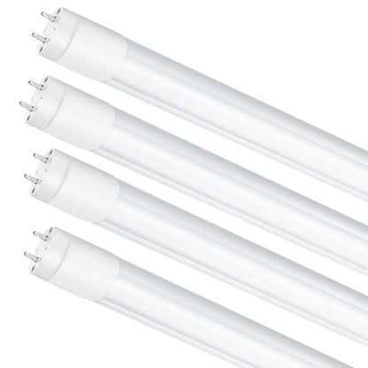 LightingWill LED T8 Light Tube 4FT, Natural White 4000K, Dual-End Powered Ballast Bypass, 2000Lumen 18W (40W Equivalent Fluorescent Bulb Replacement), Clear Cover, AC85-265V Lighting Fixture, 4 Pack - color: Natural White, size: 4FT-4 Pack
