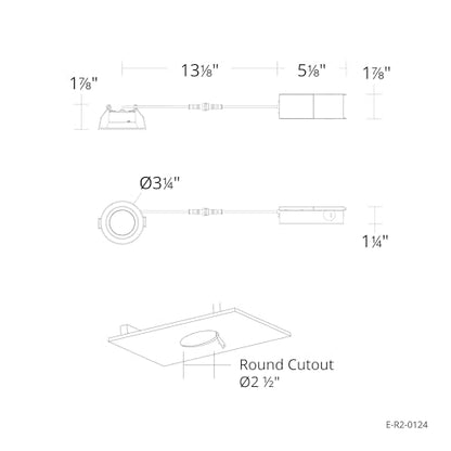 Builder Essential 2.5in Cutout 550 Lumens Round LED Recessed Light and Housing for Remodel or New Construction with Regressed Trim 3-P Mode 4W-6W-8W, 5-CCT 2700-3000-3500-4000-5000K in White - size: 3in Size, 550 Lumens