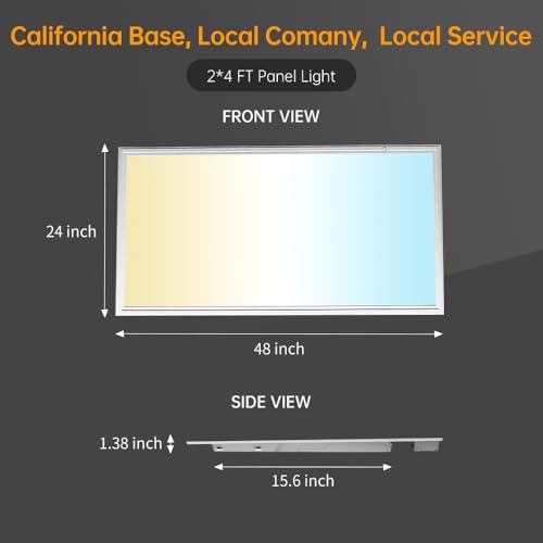 2x4ft LED Flat Panel Light with Microwave Sensor, 4PK - style: Microwave Sensor(MV)