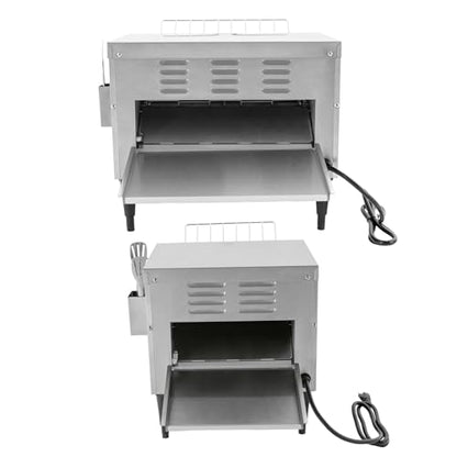 Conveyor Toaster, Electric Commercial Restaurant Industrial Conveyor Toaster 7 Speed Heavy Duty Bread Baker Machine with Box & Clip for Baking Toast, Sandwiches, Pineapple Buns (450 Slices/H)