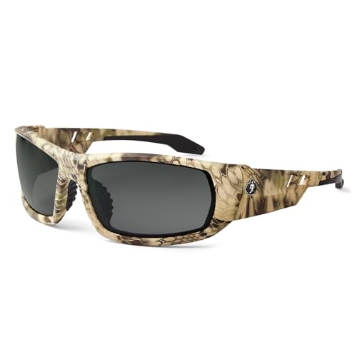 Ergodyne Skullerz Odin Polarized Safety Sunglasses - color: Kryptek Highlander Frame, Polarized Smoke Lens