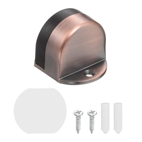 uxcell Low Dome Floor Door Stop 1.5" H x 1.65" W, Stainless Steel - color: Red Bronze