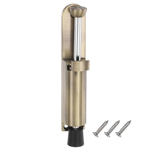 M METERXITY Kickdown Door Stop w/Rubber Tip and Screws 1.77" Bronze - color: Bronze, size: 1.77"