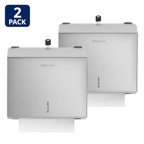 2-Pack Commercial Paper Towel Dispenser, 304 Stainless Steel - size: 250 C-Fold/300 Multi-Fold(2-Pack)