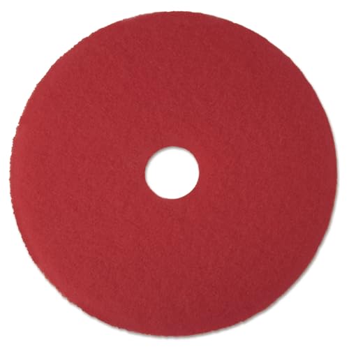 3M Buffer Floor Pad 5100, Red, 19" - size: 19"