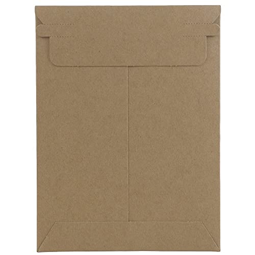 JAM PAPER Stay-Flat Photo Mailer Envelopes with Peel & Seal Closure - 6 x 8 - Brown Kraft - 6 Rigid Mailers/Pack - color: 6/Pack, size: 6" x 8"