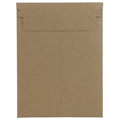 JAM PAPER Stay-Flat Photo Mailer Envelopes with Peel & Seal Closure - 6 x 8 - Brown Kraft - 6 Rigid Mailers/Pack - color: 6/Pack, size: 6" x 8"