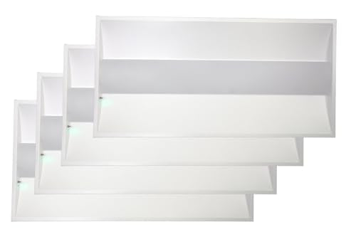 LED & Lighting Solutions LED Emergency 2x4 Troffer Center Basket (4 Pack) Backup Lights w/90 Min Emergency Backup, Power 25W 50W, CCT 3000K 5000K, DLC Listed, 5 Year Warranty, - size: 4