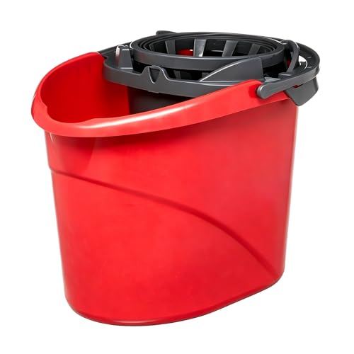 2.5 Gallon Mop Bucket with Built-in Wringer, Easy-Pour Cleaning Bucket