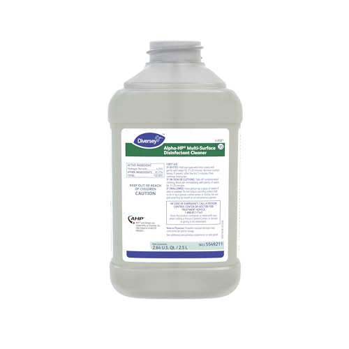 Diversey Alpha-HP Disinfectant Cleaner, J-Fill, 2.5 L, 2 Pack - size: 42.27 Fl Oz (Pack of 2)