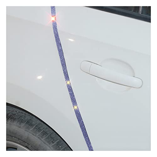 4 Pack 35.4 Inch Rhinestone Door Edge Guard Strips, Blue - color: Blue