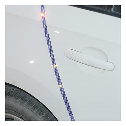 4 Pack 35.4 Inch Rhinestone Door Edge Guard Strips, Blue - color: Blue