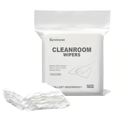 Cleanroom Cloth Wipes 9"x9",120GSM,Bag of 50 Pcs