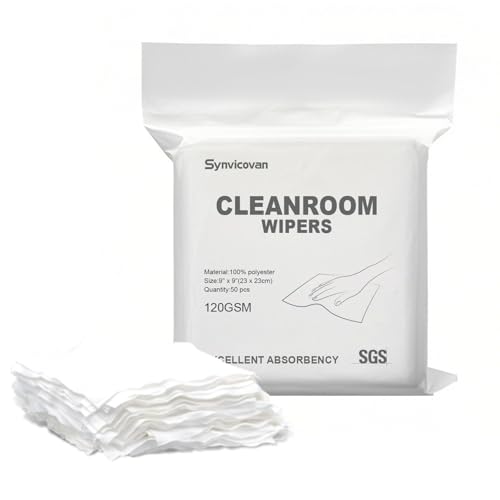 Cleanroom Cloth Wipes 9"x9",120GSM,Bag of 50 Pcs