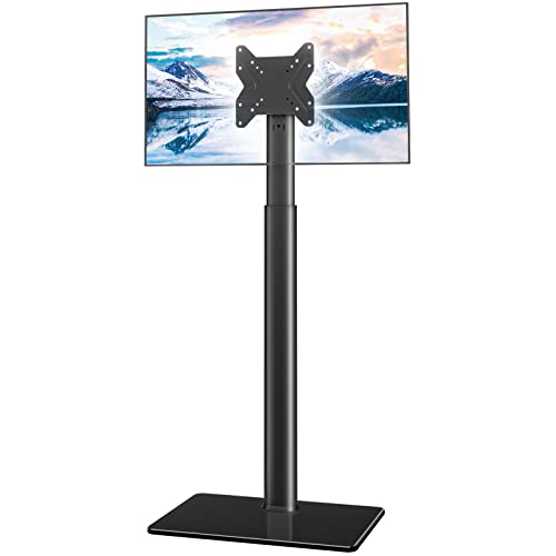 Universal TV Stand Monitor with Mount 100 Degree Swivel Height Adjustable and Tilt Function for 19 to 43 inch LCD, LED OLED TVs,Space Saving Standing Bedroom Living Room Corner,Black - size: 19"-43" SWIVEL FLOOR TV STAND (No SHELVES)