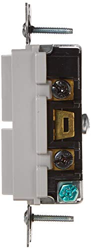 Leviton 15 Amp, 120/277 Volt, Decora Single-Pole, AC Combination Switch, Commercial Grade, Grounding, 5634-GY, Gray - color: Gray