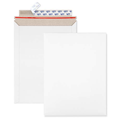 ValBox 9x11.5 Self Seal Photo Document Mailers 25 Pack Stay Flat White Cardboard Envelopes, 9.25 x 11.75 Inches - color: White