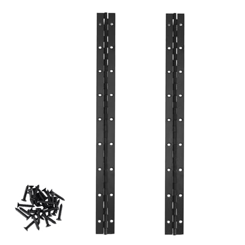 2Pcs 18inch Black Heavy Duty Stainless Steel Continuous&Piano Hinges - size: 18"-2PACK