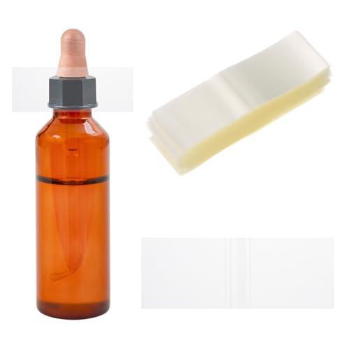 PATIKIL Shrink Wrap Bands 3.6"x1.2"/92x30mm 300pcs PVC Clear Bottle Seals - size: 3.6 x 1.2 Inch