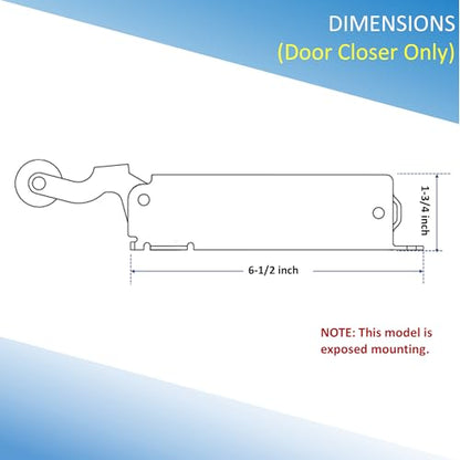 Awoco 1094 Hydraulic Door Closer, Exposed Mounting for Walk-in Coolers/Freezers by Kason - style: Exposed door closer