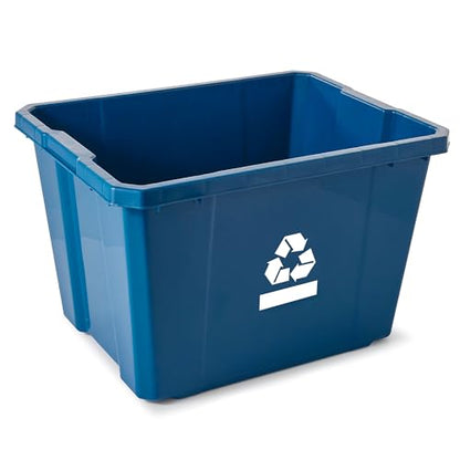 Gracious Living 17 Gallon/64 Litre Curbside Blue Box Recycling Bin, 12 Pack - size: 12 Pack