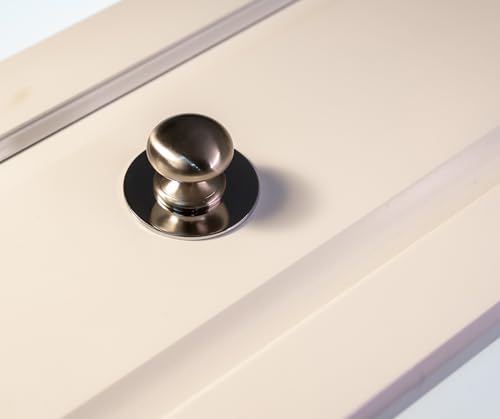 trust4care 4-Pack 2.3" Chrome Backplates of Bifold Closet Door Cabinet Knob - color: Chrome, size: Set of 4