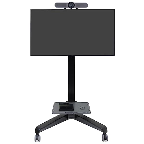 Ergotron – Neo-Flex Mobile MediaCenter VHD, Rolling Computer Cart – for Heavy Monitors or TVs Up to 75 Inches, 50 to 90 lbs – Black - size: 50-90 lbs
