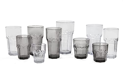 Carlisle FoodService Products Louis Tall Tumbler for Restaurants, Catering, Kitchens, Plastic, 16 Ounces, Clear, (Pack of 24) - size: 16 Ounces, style: 24 Pack