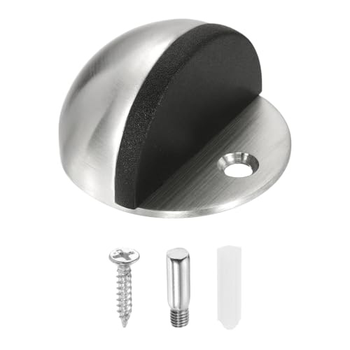 uxcell Low Dome Floor Door Stop, 45mm Dia. Stainless Steel Door Stopper - color: Silver Tone