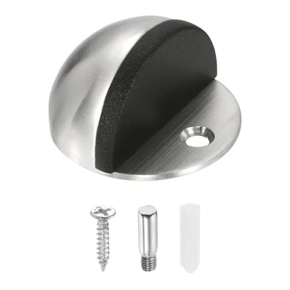 uxcell Low Dome Floor Door Stop, 45mm Dia. Stainless Steel Door Stopper - color: Silver Tone