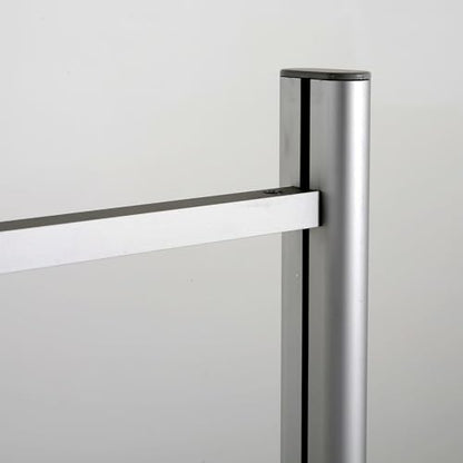M&T Displays 39.37x39.37 Inch Clear Countertop Cough Barrier Sneeze Guard Desk Divider with Aluminum Bars, Protective Separation Screen Window for Cashiers Workers Employers Customers