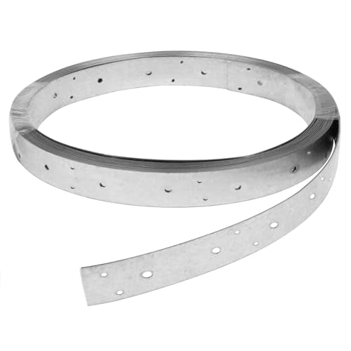 GBGS 32ft Metal Strapping,1-3/8" Width Perforated Steel Coil Tie Strap - size: Width:1-3/8"(35 mm)