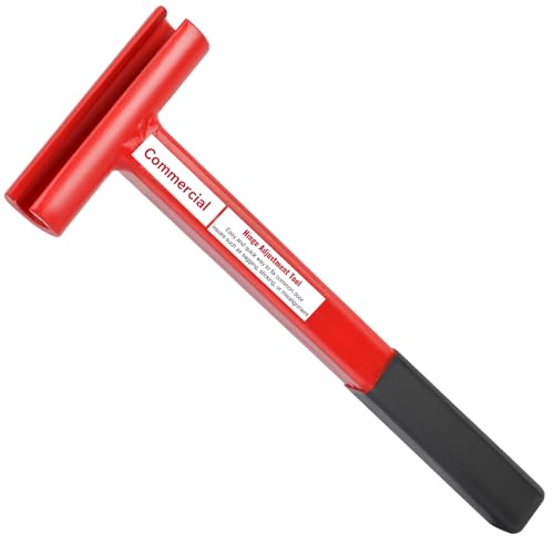 Hinge Adjustment Tool, Hinge Bender Wrench for .134 Gauge 18mm Commercial Door, Heavy Duty Hinges Wrench with Long Handle Rubber Grip - color: Red, size: Commercial(19mm-23mm)