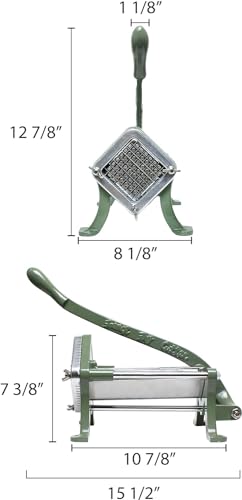 TrueCraftware- 3/8" Commercial Grade French Fry Cutter Set- Potato Slicer Vegetable Food Potato Cutter Kitchen Potatoes Slicer French Fry Cutter Fast Meal Prep Great for Potatoes Carrots Cucumbers - size: 3/8 Inch Cut Blade