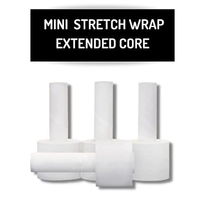 PSBM Mini Stretch Wrap with Extended Core Handles, 648 Rolls 3 Inch x 1000 Feet 80 Gauge Heavy Duty Clear Plastic Wrap Industrial Strength Shrink Film for Moving, Packing & Shipping - size: 3" x 1000 Feet, style: 648 Pack