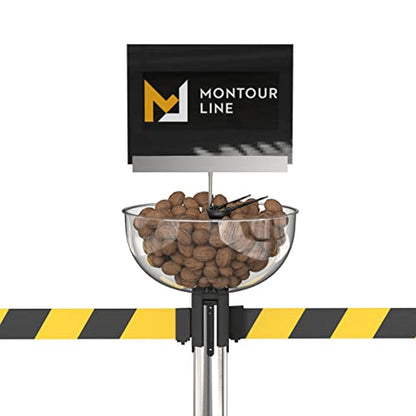 Montour Line Merchandising Display Bowl for Retractable Belt Barrier Stanchion