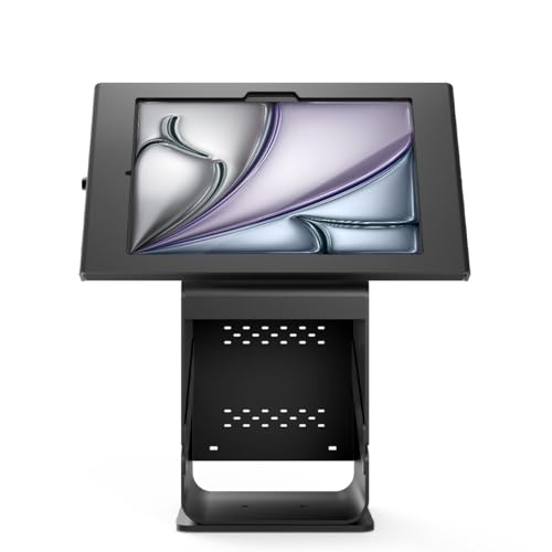 Compulocks iPad Air M2 & M3 11" Apex Enclosure - Secure Tablet Printer Kiosk Stand - Durable, Stylish, User-Friendly Design for Meeting Rooms, Business Events & Workspaces - Black Finish - size: iPad Air M2 & M3 11"