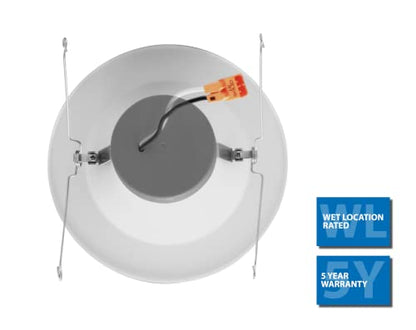 DLR56(v6) 5/6-inch White 900 Lumen 3000K Recessed LED Downlight (12 Pack) (DLR566091203KWH-12PK) - color: White, style: 12 Pack