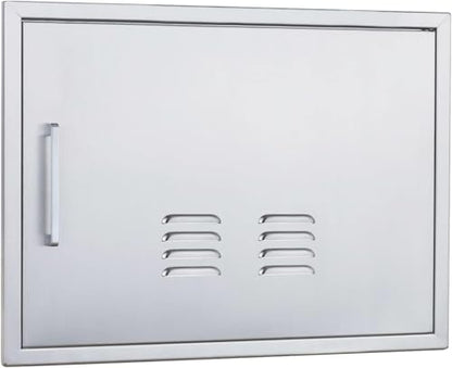 Outdoor Kitchen Doors, 27x20 Inch 304 Stainless Steel BBQ Access Door with Vent, Double Steel Doors for Outdoor Grill Island - size: 27W x 20H- Right