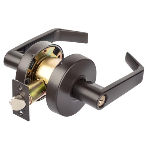 Dynasty Augusta Storeroom Lever Lockset, ADA, Grade 2, Oil Rubbed Bronze - color: Oiled-Rubbed Bronze, style: Storeroom