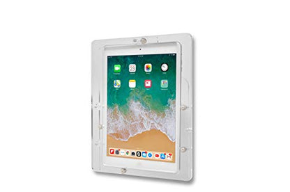 Anti-Theft Acrylic VESA Enclosure for Apple iPad mini 4/5 8" with Free Wall Mount Kit & 90-Degree Angle Charge Cable (iPad mini 4/5 8", Clear) - color: Clear, size: iPad mini 4/5 7.9"