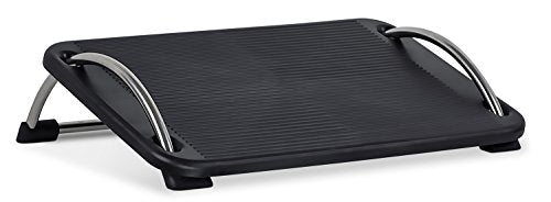 Mount-It! Foot Rest Under Desk, Chrome Legs, Rocking 15° Tilt & Bumps