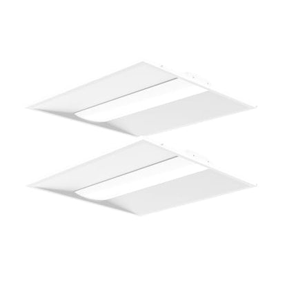 2Pack 2x2 LED Center Basket Troffer Light, 5CCT Color Tunable 3000K-6500K,5 Watt Adjustable 40W/35/30/25/20W, 0-10V Dimmable Drop Ceiling Lights, 120-277V-ETL Qualified - size: 2pack, style: 2x2