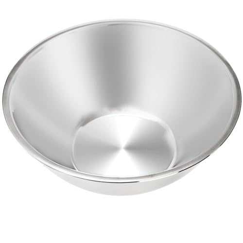 3 Pack Stainless Steel Mixing Bowls, 6 Quart Flat Base Stainless Steel Serving Bowls, 12.6 Inch Mirror Polish Large Metal Bowl Set for Kitchen Cooking, Baking, Prepping
