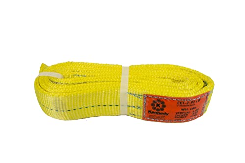 Kennedy Wire Rope & Sling Company 2inches x 8' 2-Ply Twist Eye Polyester Lifting Sling (Various Sizes in Listing) Made in The USA - color: 2" 2-Ply Twist Eye (Type 4), size: 2" x 8'