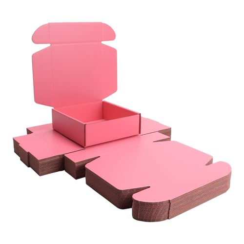 Small Pink Shipping Packaging Boxs KAXILU 20pcs Shipping Boxs L6xW6xH2 inch Suitable E-Commerce Packaging - color: Pink--20pcs, size: Small-L6xW6xH2 inch
