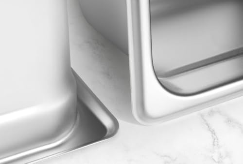 New Star Foodservice 1/4 Size Stainless Steel Steam Table Pan, 10.5 x 6.4 x 2.5 Inches, 18/8 Stainless Steel, 24 Gauge, NSF Certified (Set of 6) - size: 1/4, style: 2.5" Deep