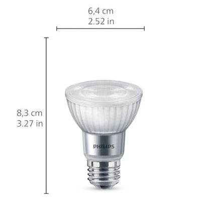 PHILIPS LED 75W PAR20 4-Pack Ultra Definition Bright White (3000K) 800 Lumen (10W = 75W) Dimmable Frosted Flicker-Free Light Bulbs - size: 4 Pack, style: PAR 20