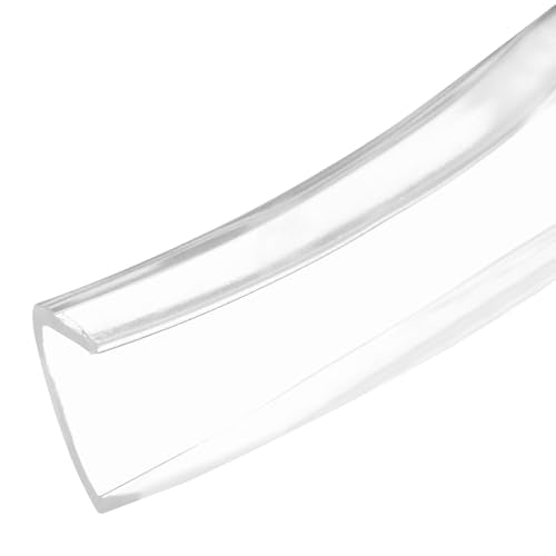 PATIKIL Rubber Seal Strip, 10Ft Flexible U Channel Edge Trim Protector Soundproof Door Seal Strips Fit 17-18mm Thick Edge, 7/8"(22mm) Width, 5/16"(8mm) Height, Transparent - size: 7/8"(22mm ) x 5/16"(8mm )